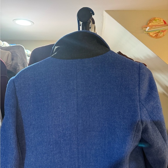 LOFT Vibrant Blue Textured Coat - Picture 7 of 8